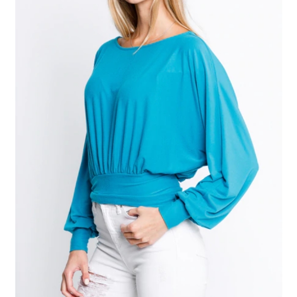Favlux Teal Long Sleeve Top - Picture 3 of 3